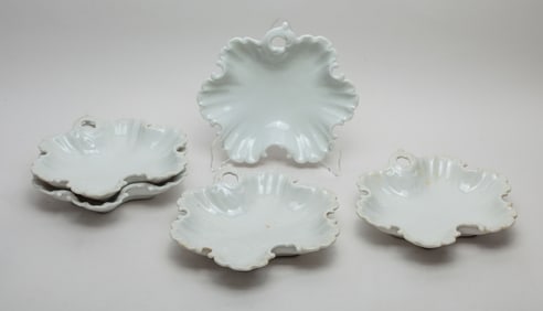 Chinese Export Cream Glazed Porcelain Plates
