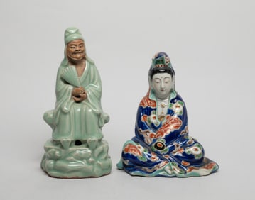 Two Chinese Export Porcelain Sculptures