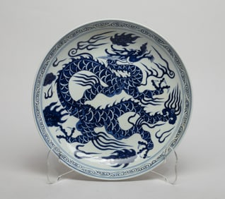 Chinese Export Porcelain Dragon Plate