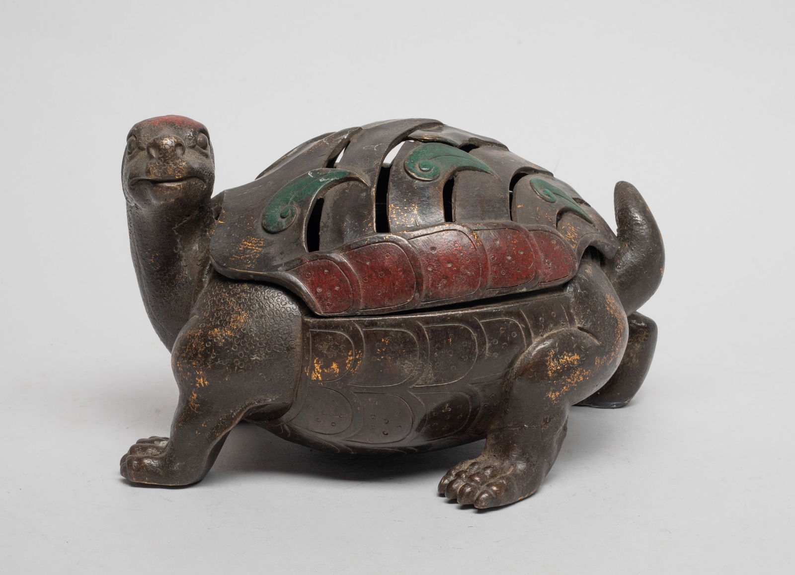 Estate Chinese Painted Bronze Censer (1 of 12)