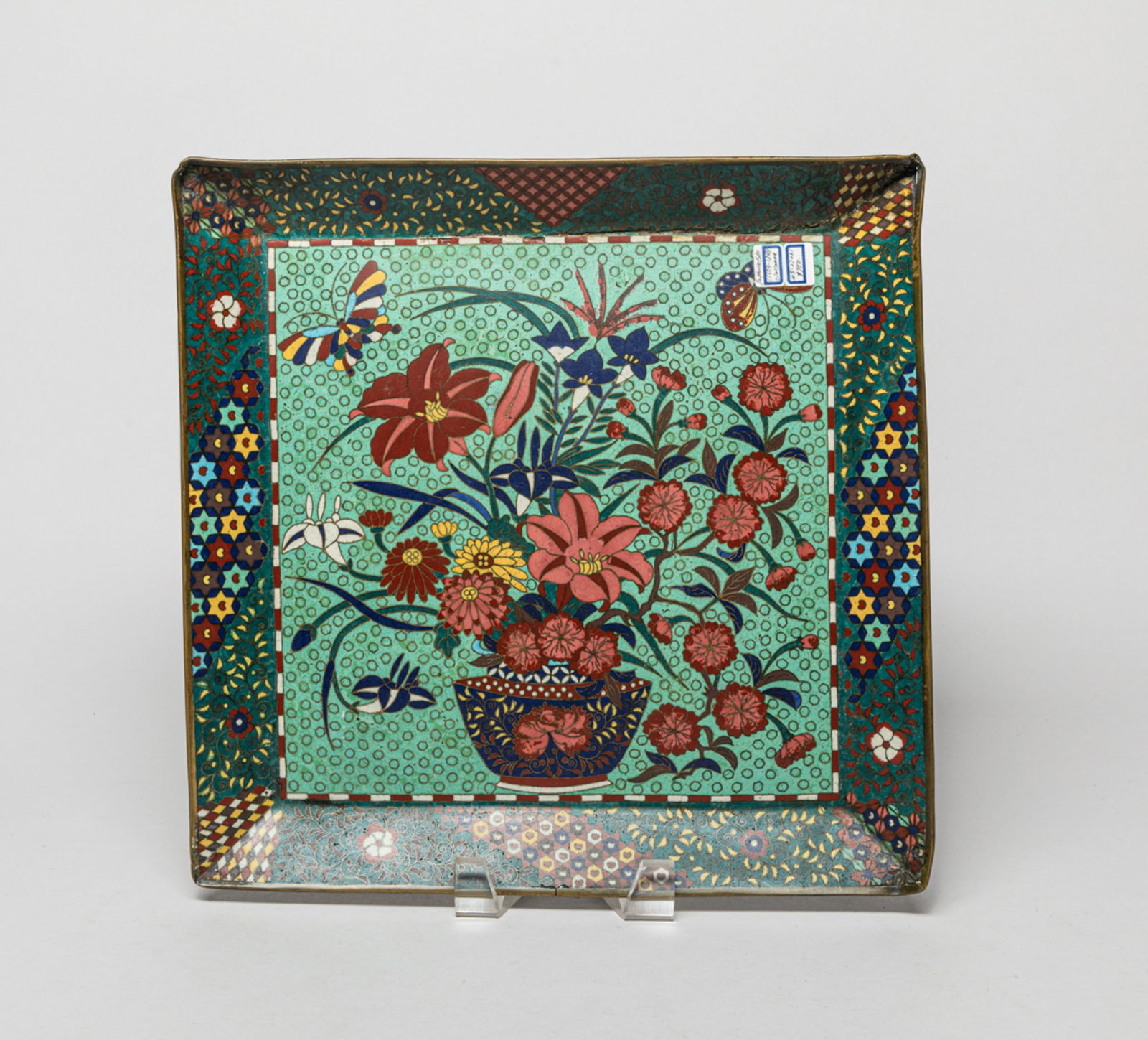 Large Japanese Edo Cloisonne Plate (1 of 13)
