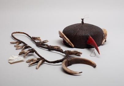 Rare Ifugao Tribe Hat & Necklace