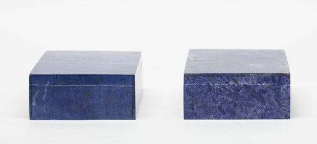 Two West Asian Lapis Boxes