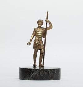 Vintage Brass Sculpture on Marble