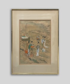 Vintage Chinese Watercolor Painting