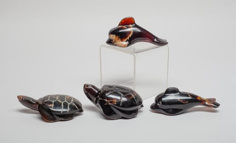 Set Root Amber Table Sculptures