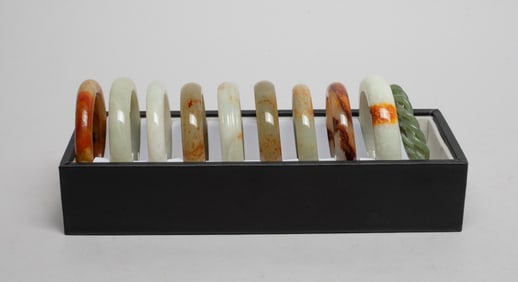 Estate Set Chinese Jade/ Hard Stone Bangles