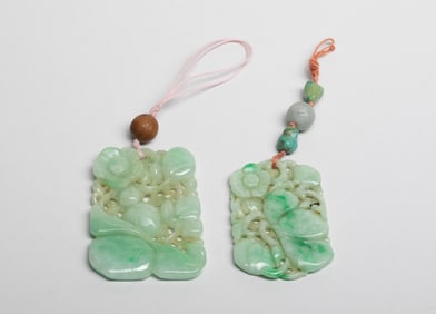 Two Chinese Export Jade Pendants