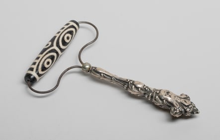 Chinese Export Large Dzi Bead Piece