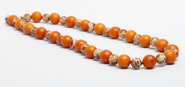 Vintage Chinese Export Amber Necklace