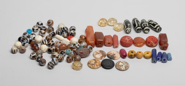 Large Set Chinese, Tibetan, Nepal Mixed Beads