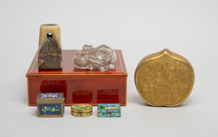 Estate Box of Chinese Writing Sets, Seal, Box