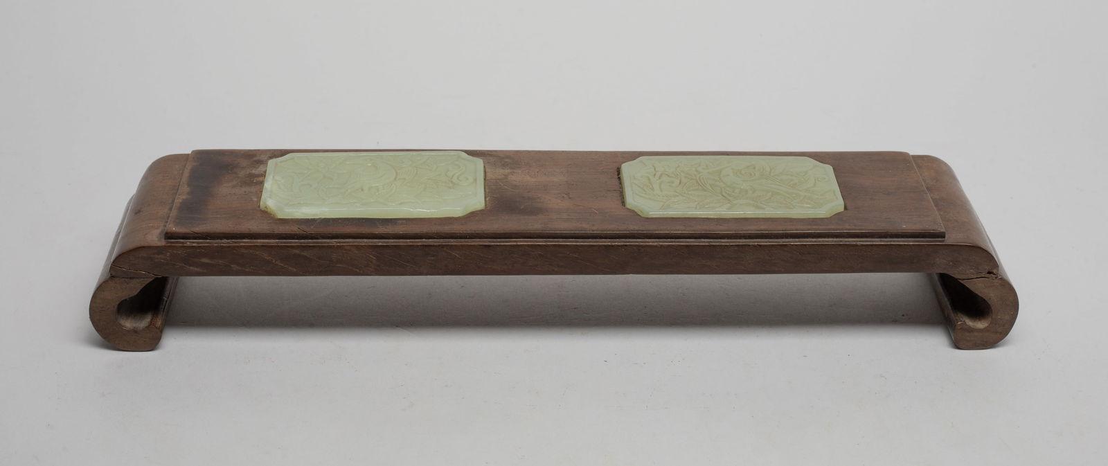 Chinese Export Wood Stand Inlaid Jade (1 of 11)