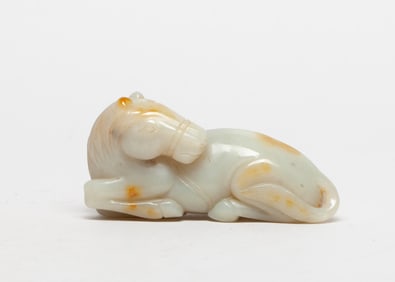 Chinese Russet Jade Sculpture of Horse