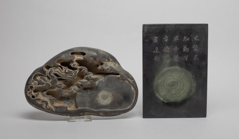 Two Large Chinese Writing Ink Stones