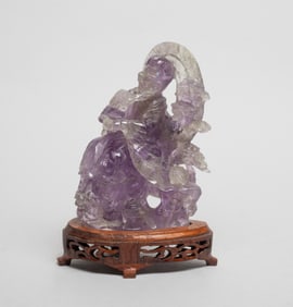 Republic Chinese Amethyst Sculpture of Luohan