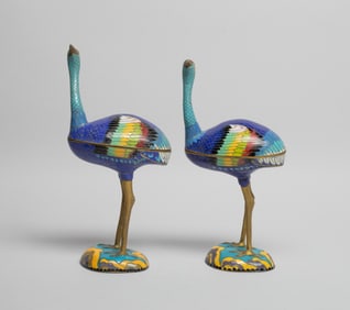 Two Chinese Cloisonne Tall Boxes