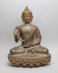 Large Chinese Tibetan Bronze Buddha
