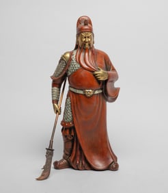 Tall Chinese Bronze Sculpture of Kuanti