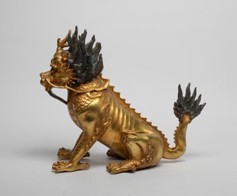 Large Chinese Bronze Sculpture of Chilin