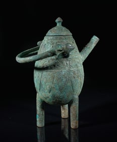 Chinese Bronze Covered Pot