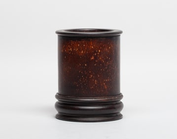 Rare Chinese Painted Lacquer Like Wood Pot