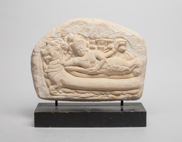 South Asian Sand Stone Table Sculpture