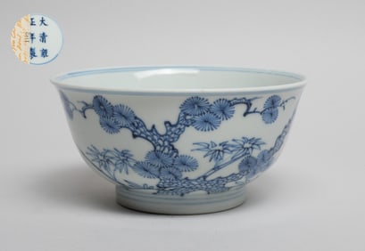 Chinese Export Blue & White Porcelain Bowl