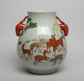 Chinese Famille Rose Porcelain Vase, Zun