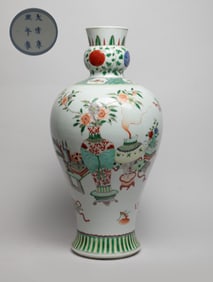 Tall Chinese Wuchai Porcelain Vase