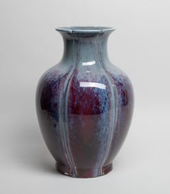 Chinese Flambe Glazed Porcelain Vase