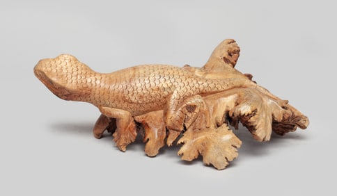 Mid-century Folk Art Wood Sculpture