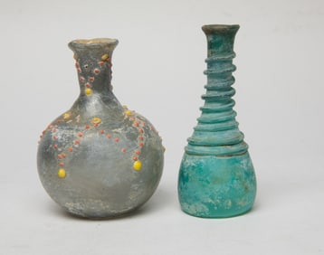 Two Chinese Glass Bottles