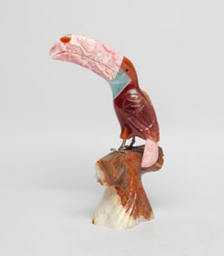 Large Gemstone Parrot Sculpture
