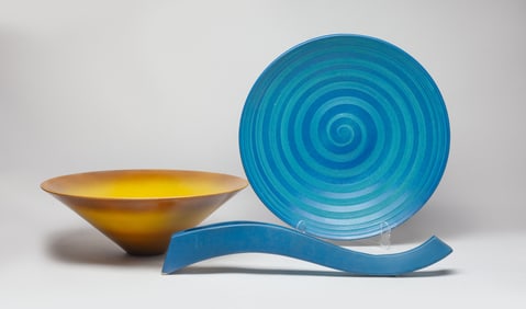 Set Studio Art Hand Thrown Stoneware Chargers