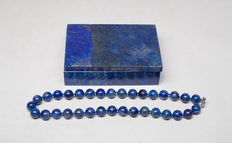 Asian Lapis Necklace, Box
