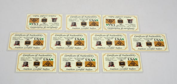 Set 1/4 G Gold Pieces