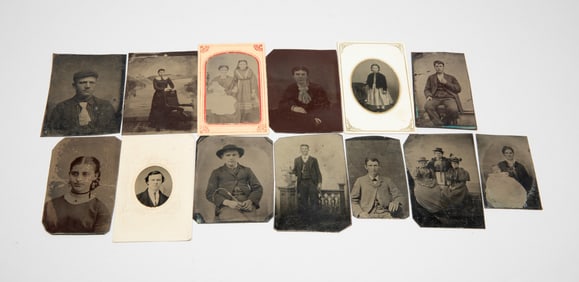 Estate Set Antique Tintype Photos