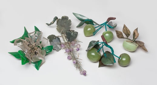 Vintage Chinese Jade, Quartz Fruits