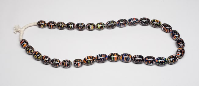 Rare Vintage Millefiori Glass Bead Necklace