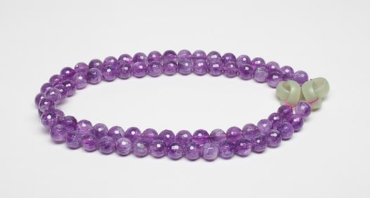 Chinese High Quality Amethyst, Jade Necklace