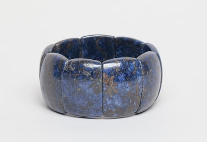 Mid-century Chunk Bead Lapis Bracelet