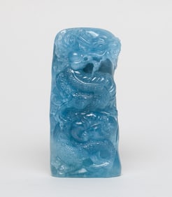 Large Chinese Aquamarine Sculpture