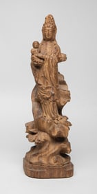 Tall Chinese Export Agarwood Sculpture