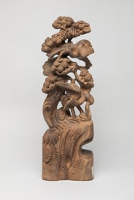 Tall Chinese Agarwood Sculpture