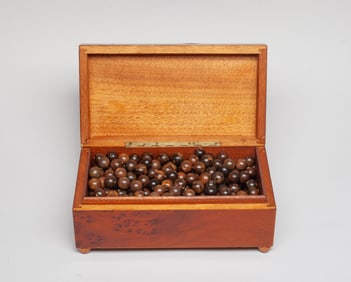 Box of Chinese Export Agarwood Tree Cut Beads