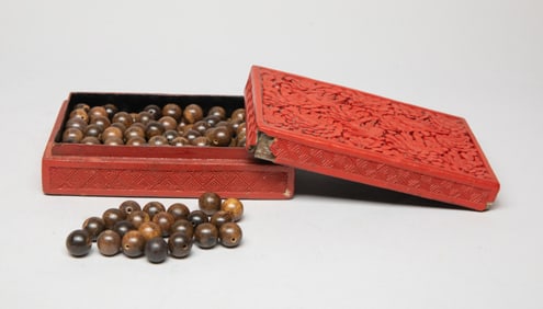 Box of Chinese Export Agarwood Beads