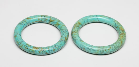 Two Chinese Export Stone Bangles