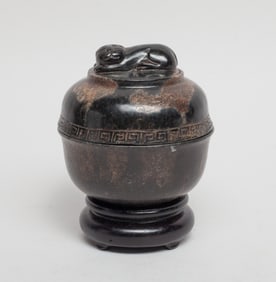 Estate Chinese Russet Spinach Jade Bowl