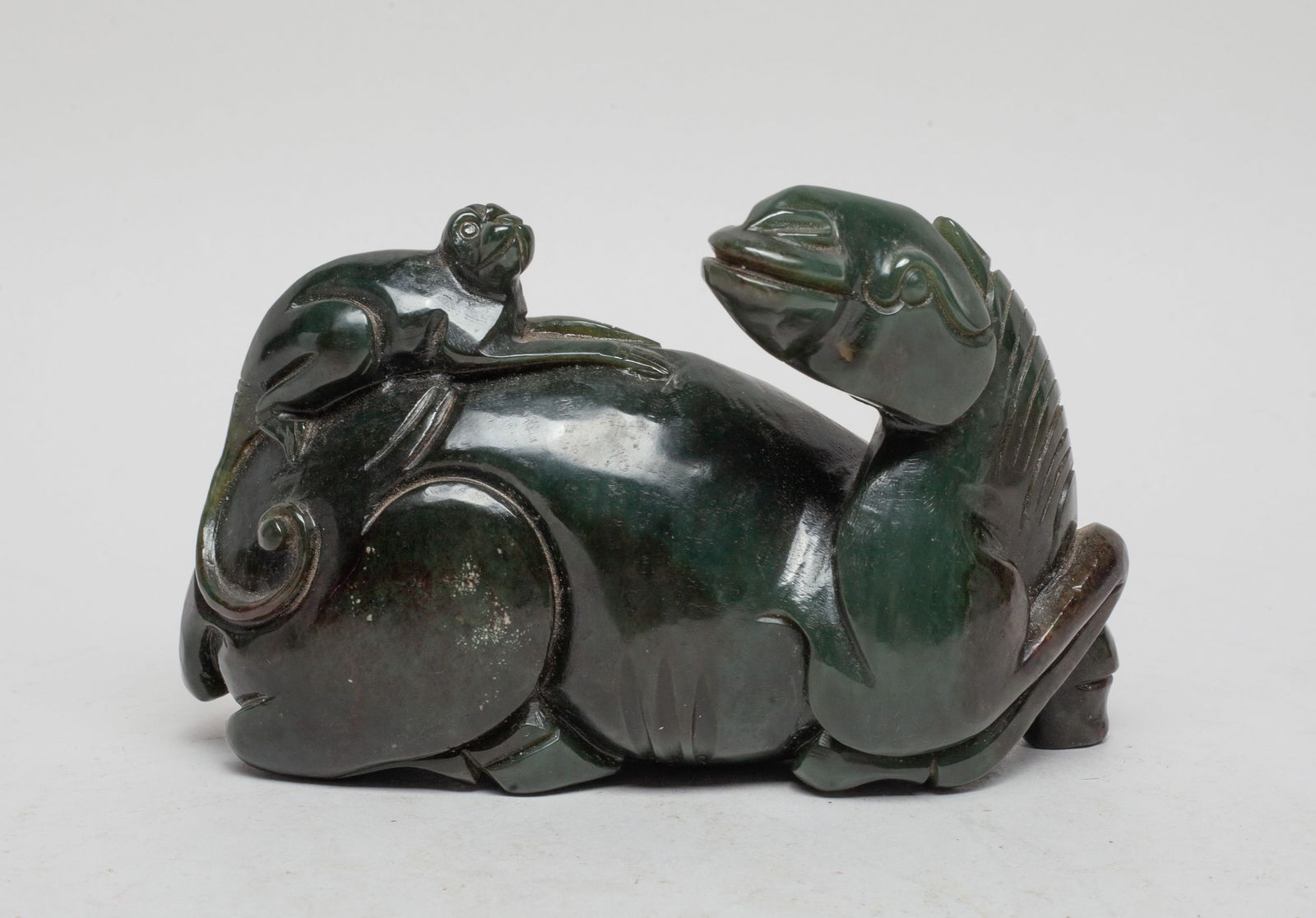 Chinese Export Spinach Jade Sculpture (1 of 15)